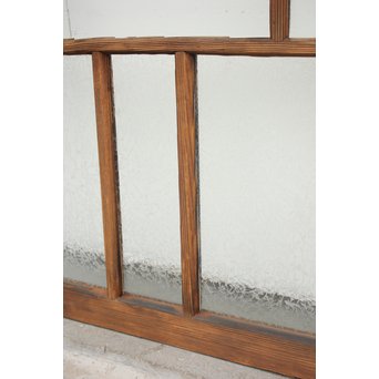 ブラスト細工模様青色ガラス窓　D173 