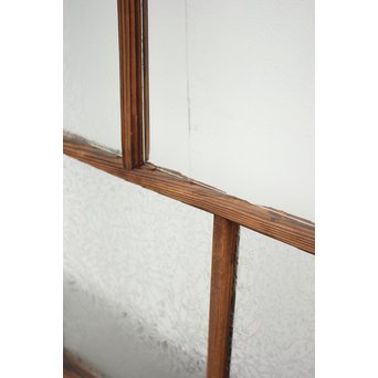 ブラスト細工模様青色ガラス窓　D173 