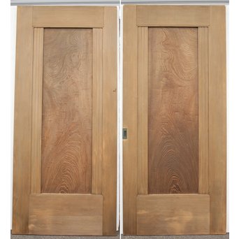 美杢 欅玉杢/泡杢の特大建具 2枚1組　W923