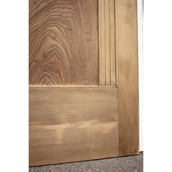 美杢 欅玉杢/泡杢の特大建具 2枚1組　W923 