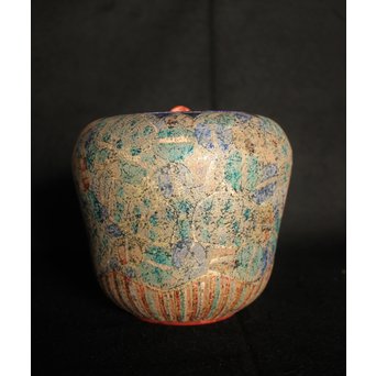 前田正博 色絵金銀彩蓋付壺/水指　P043 