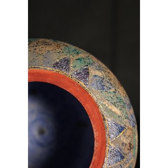 前田正博 色絵金銀彩蓋付壺/水指　P043 