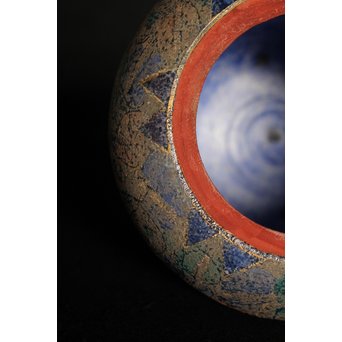 前田正博 色絵金銀彩蓋付壺/水指　P043 