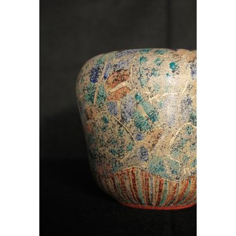 前田正博 色絵金銀彩蓋付壺/水指　P043 