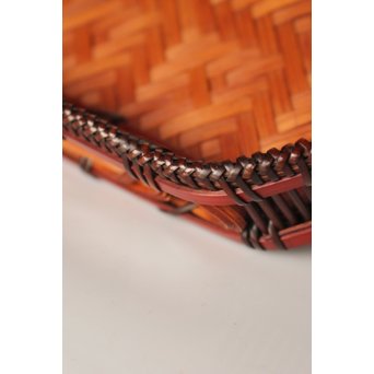 飯塚小玕斎 九葉桝形八角盆　U030 