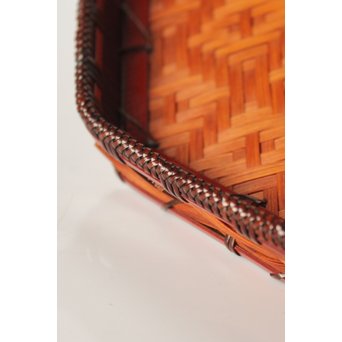 飯塚小玕斎 九葉桝形八角盆　U030 