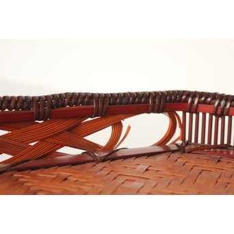 飯塚小玕斎 九葉桝形八角盆　U030 