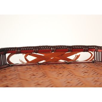 飯塚小玕斎 九葉桝形八角盆　U030 