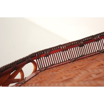 飯塚小玕斎 九葉桝形八角盆　U030 