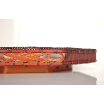 飯塚小玕斎 九葉桝形八角盆　U030 