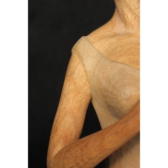 島田恭宏 木彫 少女　X052 