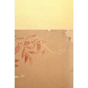 倣 俵屋宗達[伊年印] 草花図 時代屏風一双　Z040 