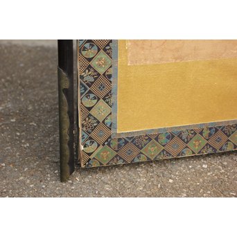 倣 俵屋宗達[伊年印] 草花図 時代屏風一双　Z040 