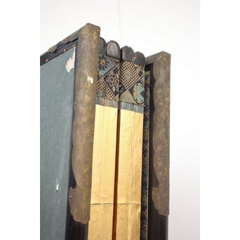 倣 俵屋宗達[伊年印] 草花図 時代屏風一双　Z040 