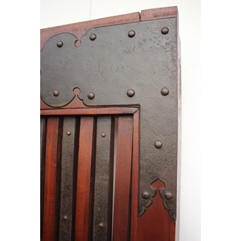 重厚鉄金具総欅格子蔵戸　W930 