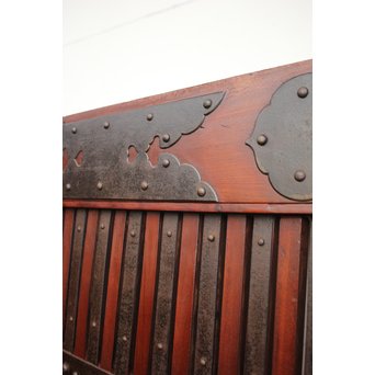 重厚鉄金具総欅格子蔵戸　W930 