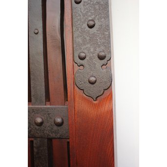 重厚鉄金具総欅格子蔵戸　W930 