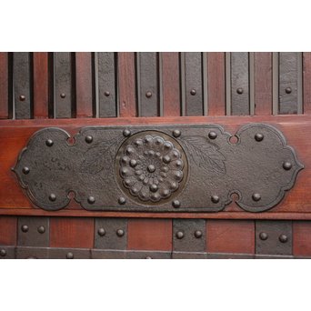 重厚鉄金具総欅格子蔵戸　W930 