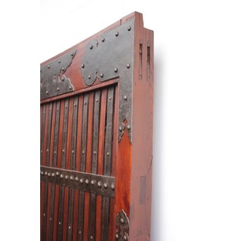 重厚鉄金具総欅格子蔵戸　W930 