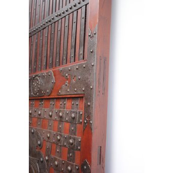 重厚鉄金具総欅格子蔵戸　W930 