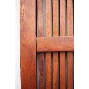 重厚鉄金具総欅格子蔵戸　W930 