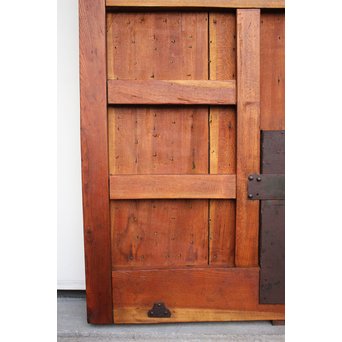 重厚鉄金具総欅格子蔵戸　W930 