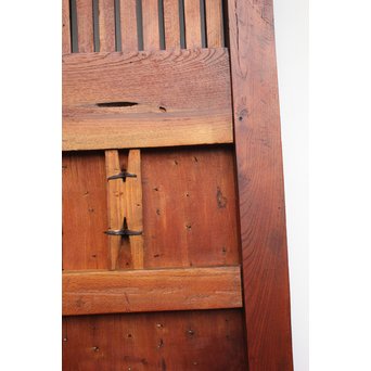 重厚鉄金具総欅格子蔵戸　W930 