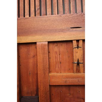重厚鉄金具総欅格子蔵戸　W930 