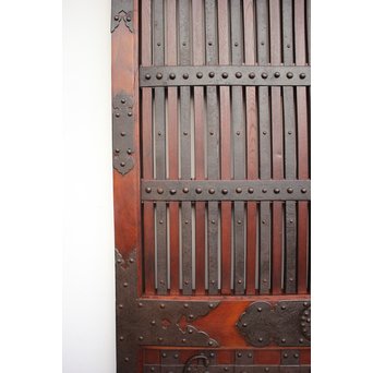 重厚鉄金具総欅格子蔵戸　W930 