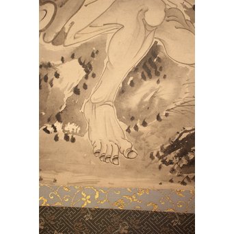 倣 曽我蕭白 がま仙人 掛軸　Z044 