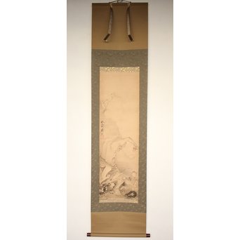 倣 曽我蕭白 がま仙人 掛軸　Z044