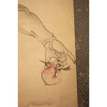 倣 曽我蕭白 がま仙人 掛軸　Z044 