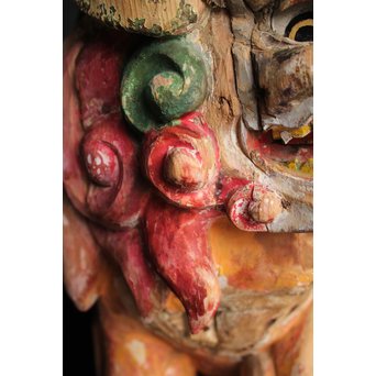 木彫時代阿吽狛犬　X054 