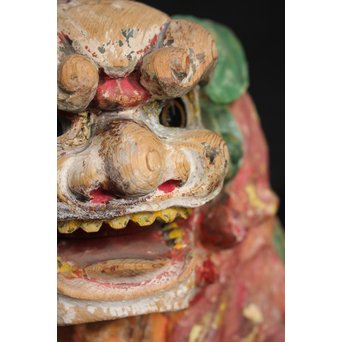 木彫時代阿吽狛犬　X054 