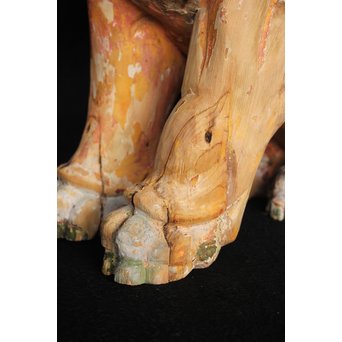 木彫時代阿吽狛犬　X054 