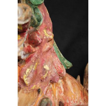 木彫時代阿吽狛犬　X054 