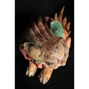 木彫時代阿吽狛犬　X054 