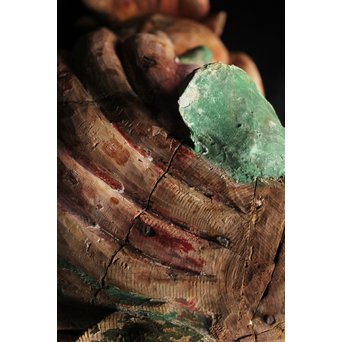 木彫時代阿吽狛犬　X054 