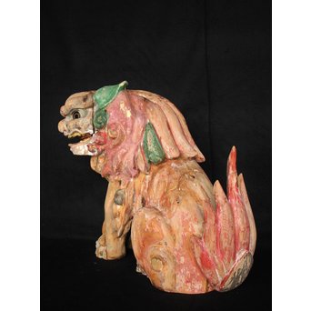 木彫時代阿吽狛犬　X054 