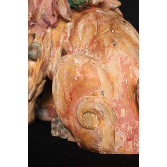 木彫時代阿吽狛犬　X054 