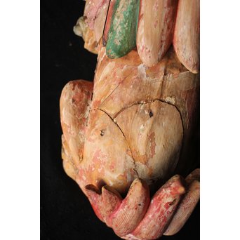 木彫時代阿吽狛犬　X054 