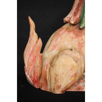 木彫時代阿吽狛犬　X054 