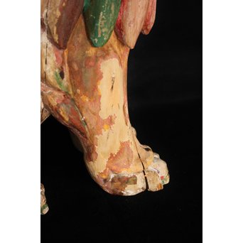 木彫時代阿吽狛犬　X054 