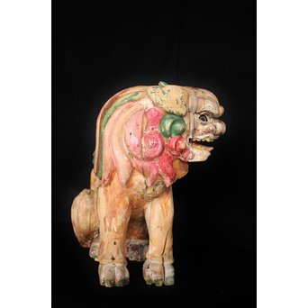 木彫時代阿吽狛犬　X054 