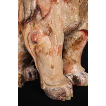 木彫時代阿吽狛犬　X054 