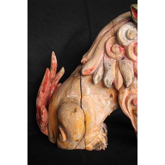 木彫時代阿吽狛犬　X054 