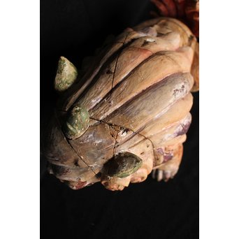 木彫時代阿吽狛犬　X054 