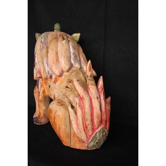 木彫時代阿吽狛犬　X054 