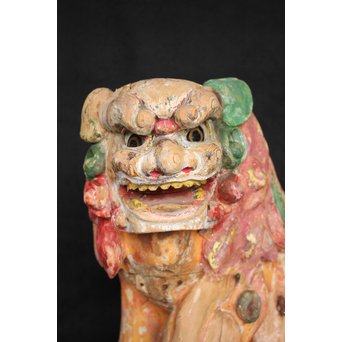 木彫時代阿吽狛犬　X054 