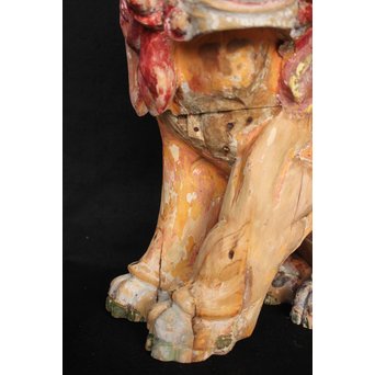 木彫時代阿吽狛犬　X054 